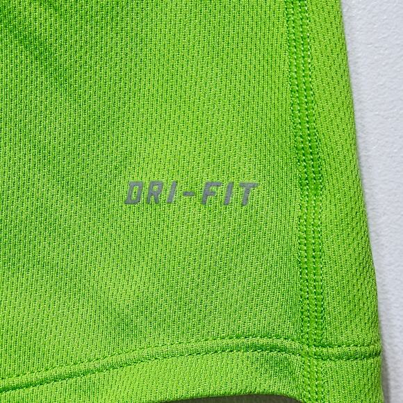 Womens Nike Dri-fit Tank Top Bright Green Nike Logo Workout Running Womens Sz XS - Picture 3 of 8